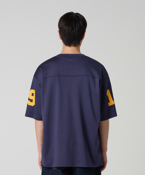 컬리지 메쉬 풋볼 저지 티셔츠 Navy
