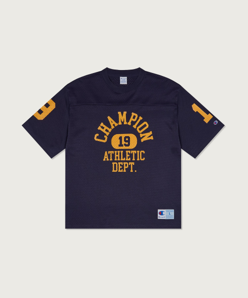 컬리지 메쉬 풋볼 저지 티셔츠 Navy