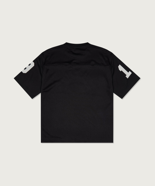 컬리지 메쉬 풋볼 저지 티셔츠 Black