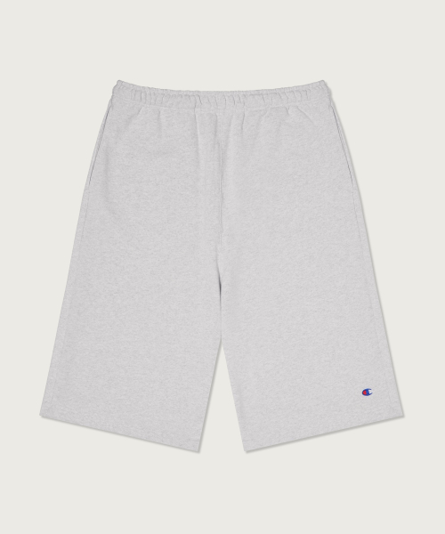C로고 루즈핏 버뮤다 스웨트 팬츠 Light Grey