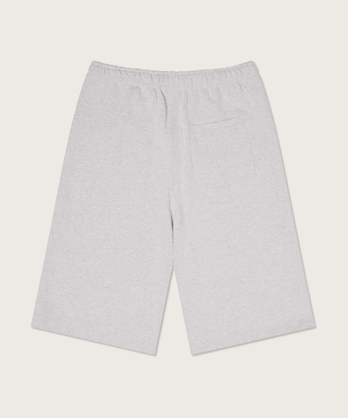 C로고 루즈핏 버뮤다 스웨트 팬츠 Light Grey