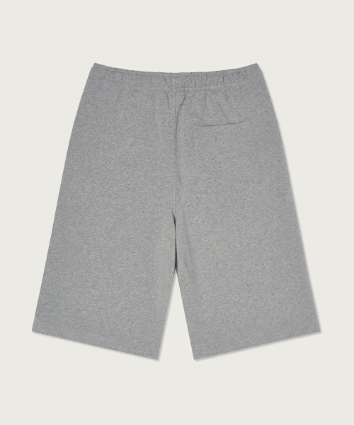 C로고 루즈핏 버뮤다 스웨트 팬츠 Grey