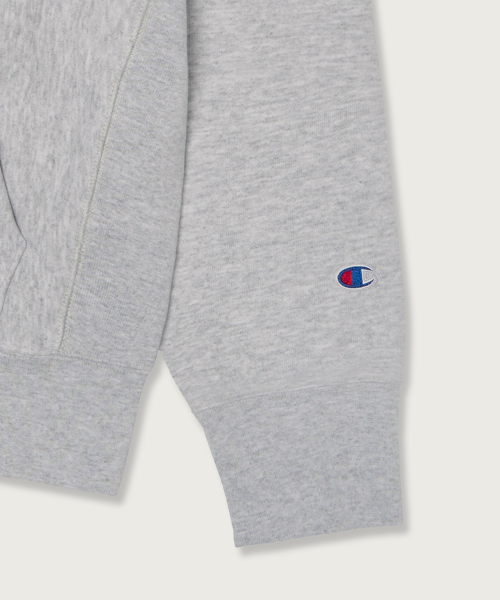 리버스위브 루즈핏 컬리지 후드 티셔츠 Light Grey