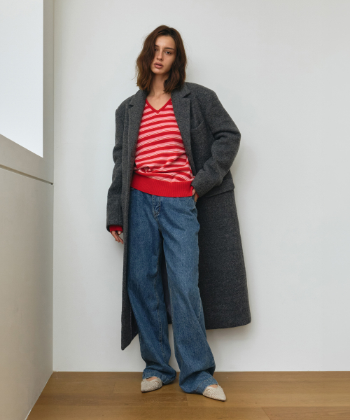 Blocks Denim Wide Fit Pants (Blue)