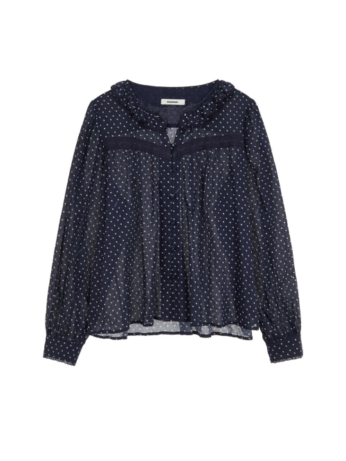 Clover Pattern Ruffle Blouse MU2611BL106M
