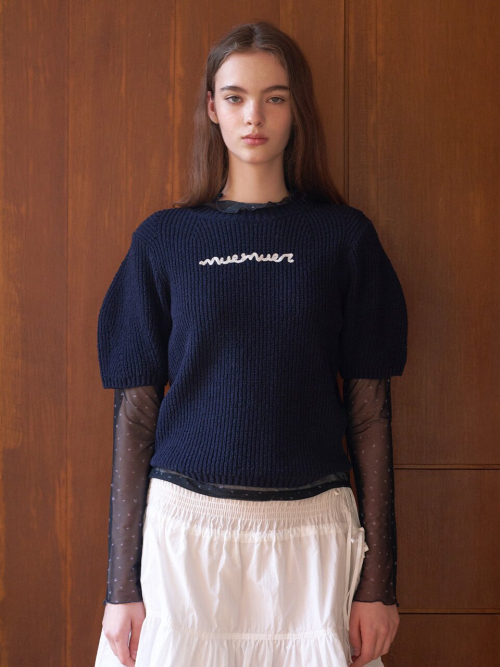 Muemuer Lettering Boucle Pullover MU2611PO104M