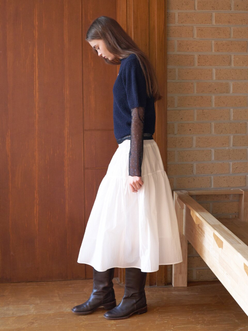 Tiered Long Flare Skirt MU2611SK103M