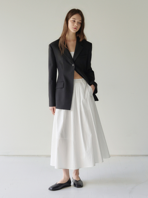 Volume Flared Skirt White AT6SKA028WT