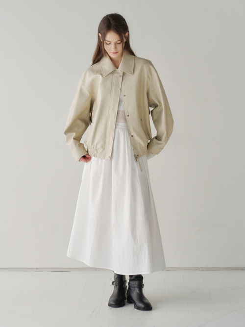 Volume Flared Skirt White AT6SKA028WT