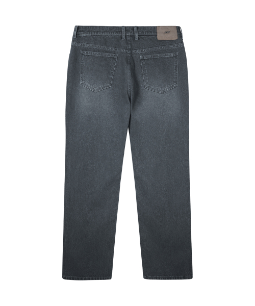 Banding denim pants - grey