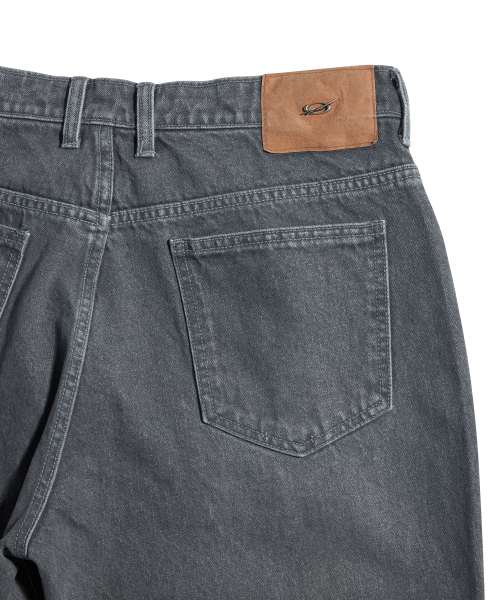 Banding denim pants - grey