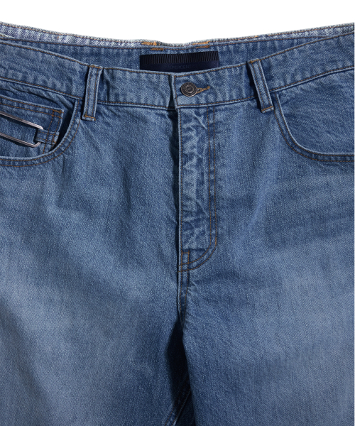 Banding denim pants - blue
