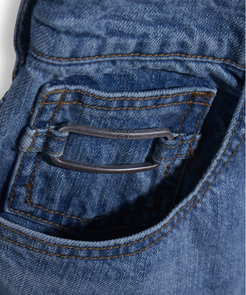 Banding denim pants - blue