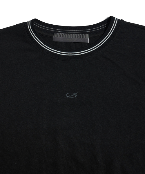 Slub ringer t-shirt - black
