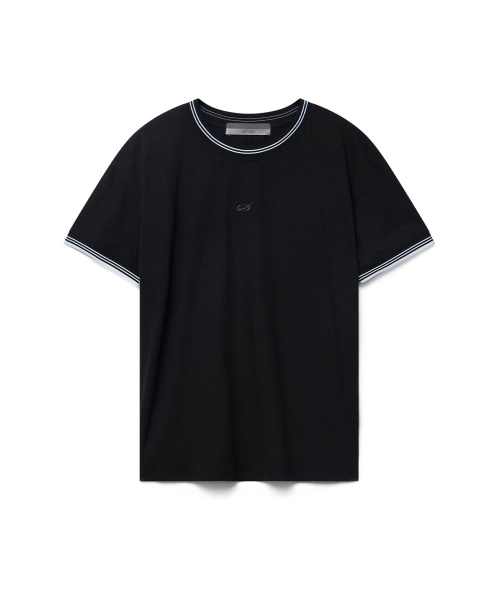 Slub ringer t-shirt - black