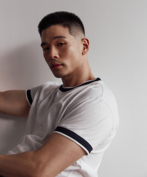Slub ringer t-shirt - white