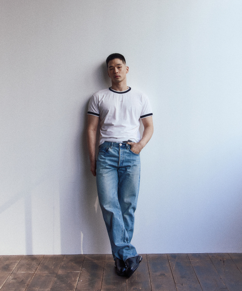 Slub ringer t-shirt - white