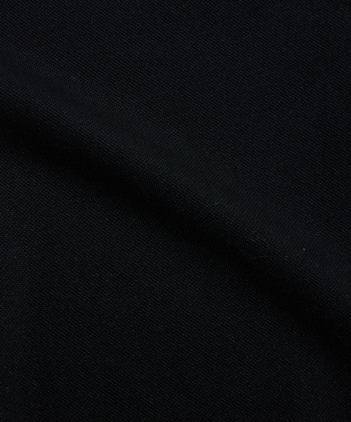 Double collar pk longsleeve - black