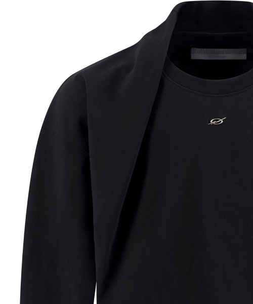 Shawl sweatshirt - black