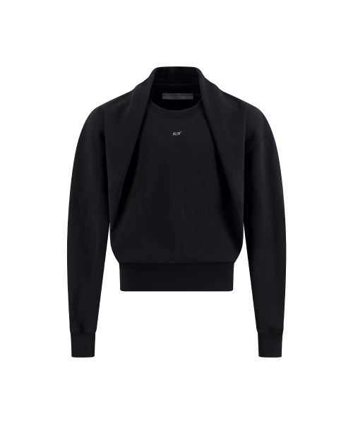 Shawl sweatshirt - black
