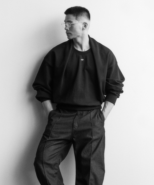 Shawl sweatshirt - black
