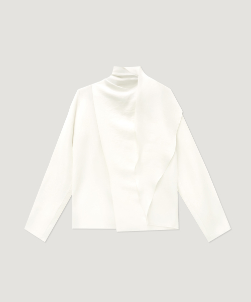 Moire One Tie Blouse