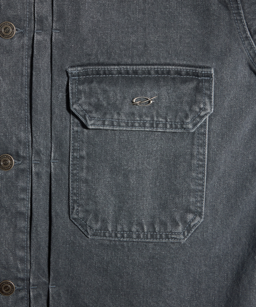 Louver denim jacket - grey
