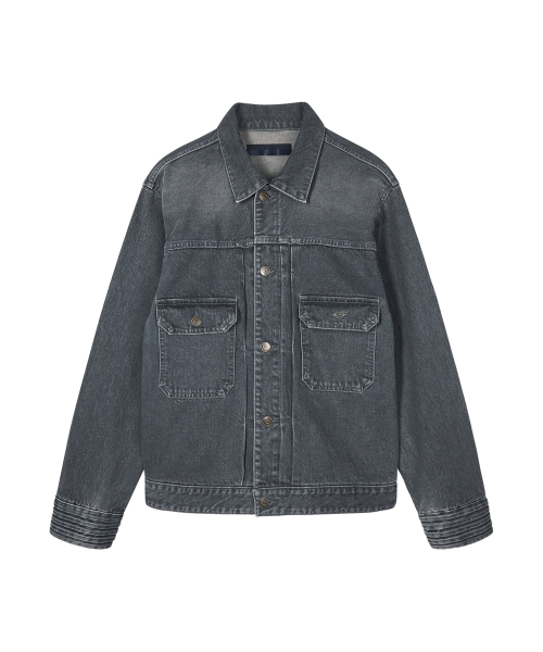 Louver denim jacket - grey