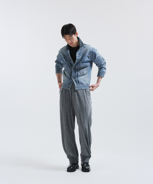 Louver denim jacket - blue