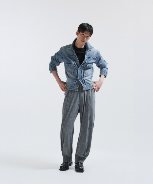 Louver denim jacket - blue