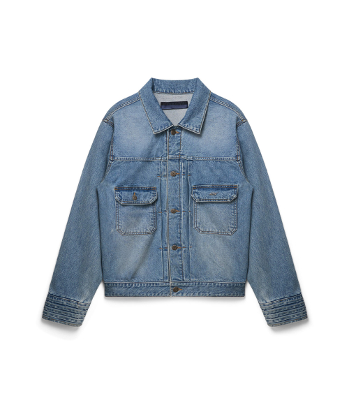 Louver denim jacket - blue
