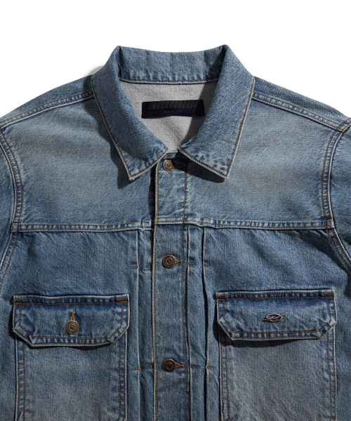 Louver denim jacket - blue
