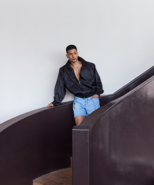 Stripe track jumper - black