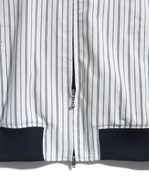 Stripe blouson - white