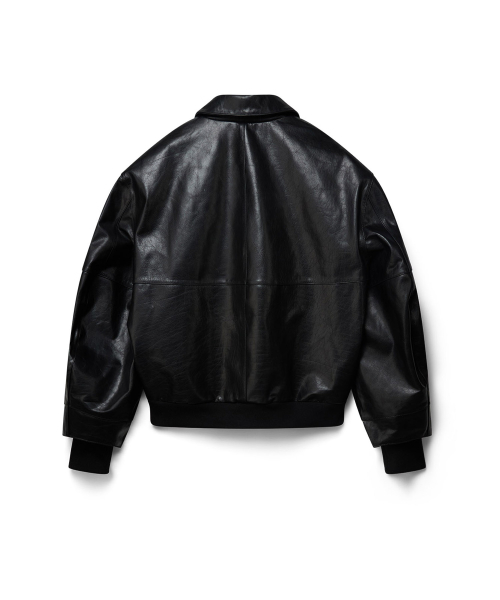 Leather jumper - black