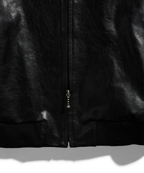 Leather jumper - black