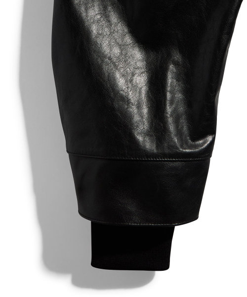 Leather jumper - black