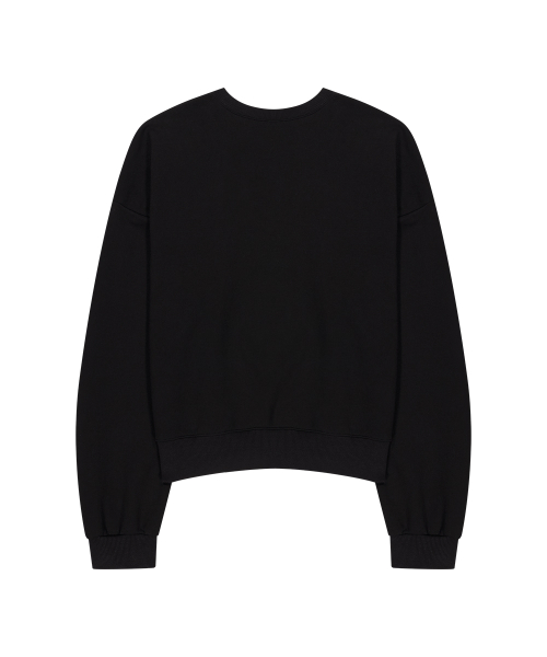 129 LOGO PATCH BALLOON SWEATSHIRT BLACK