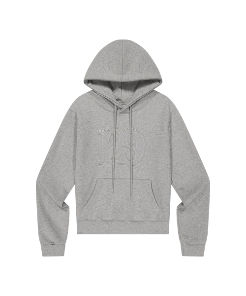 129 LOGO PATCH HOODIE MELANGE
