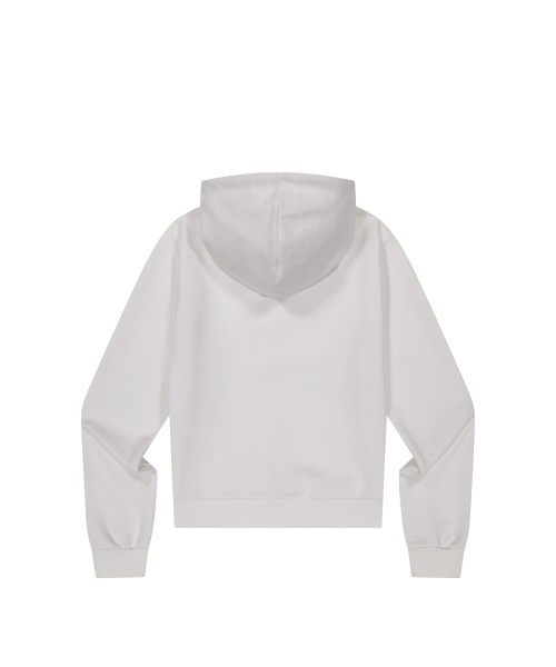 129 LOGO PATCH HOODIE WHITE