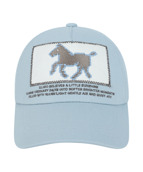 PONY PATCH BALL CAP BLUE