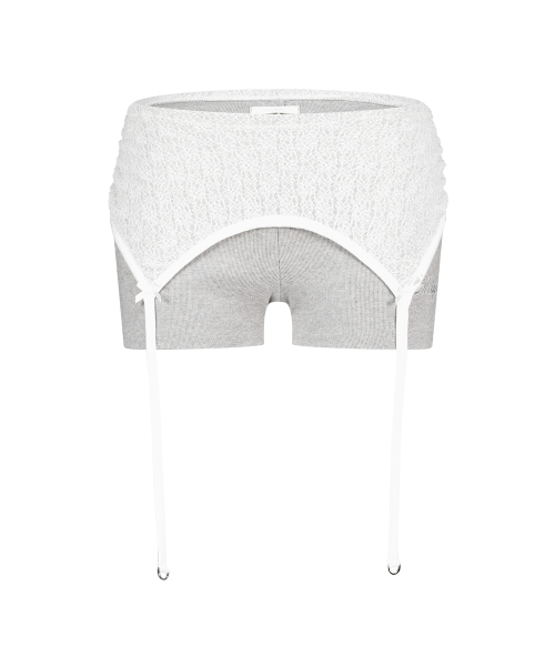 LAYERED LOW FIT SHORTS MELANGE