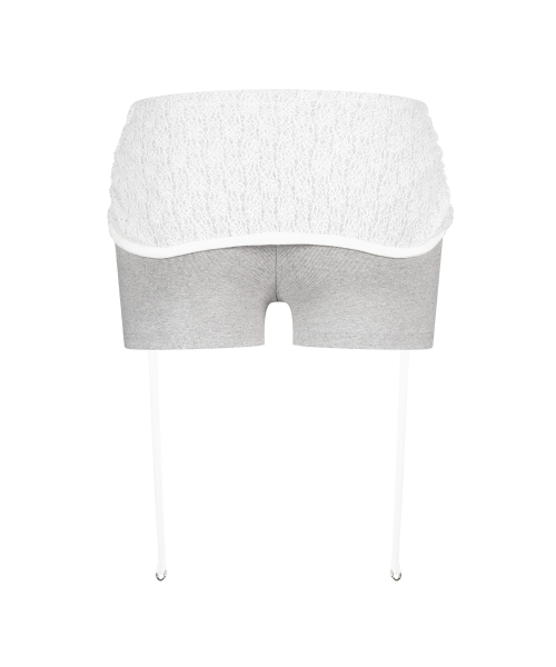 LAYERED LOW FIT SHORTS MELANGE