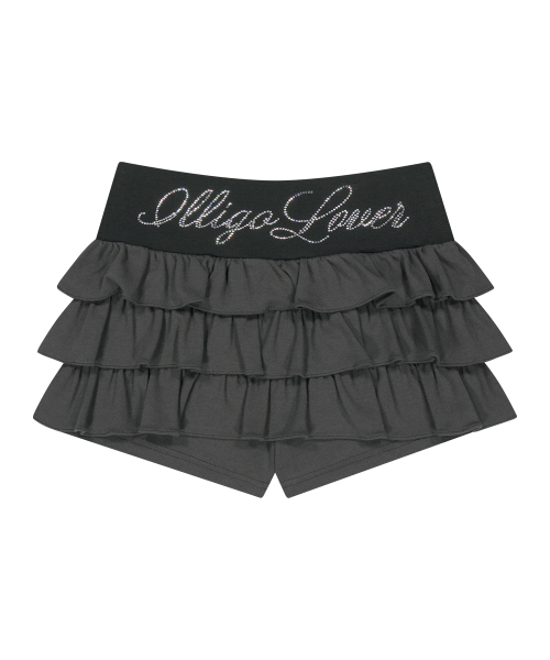BOW CANCAN SKIRT PANTS CHARCOAL