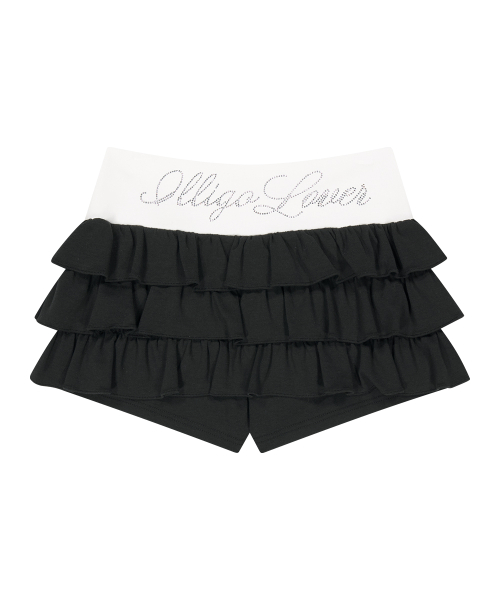 BOW CANCAN SKIRT PANTS BLACK