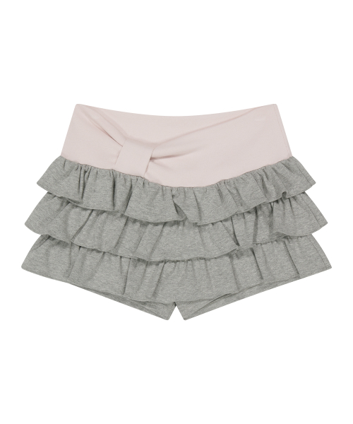 BOW CANCAN SKIRT PANTS MELANGE