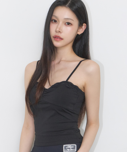 ROSE LACE SLEEVELESS BLACK