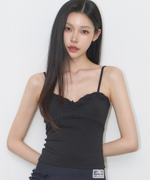 ROSE LACE SLEEVELESS BLACK
