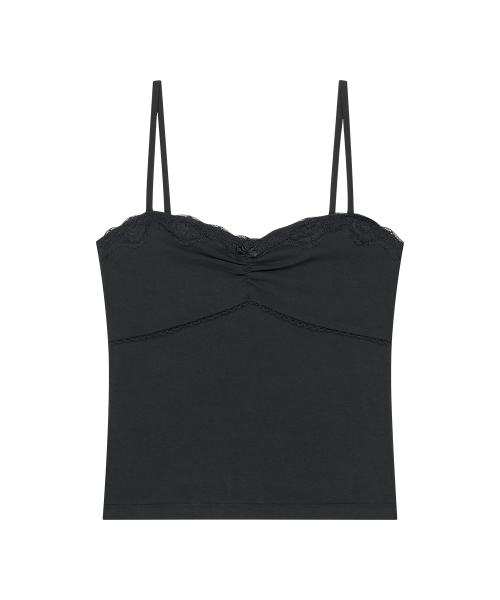 ROSE LACE SLEEVELESS BLACK