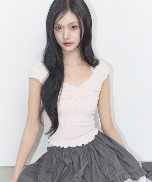 BUTTON HALTER SLEEVELESS PINK